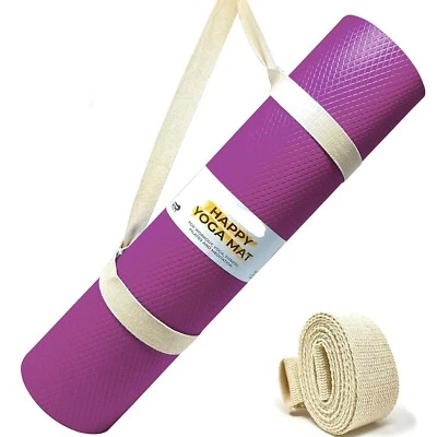 Esteras de yoga de ejercicio gruesas con correa de transporte - Gimnasio Pilates meditación fitness Foto 1 de 3