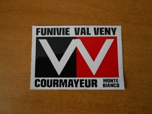 adesivo sticker-COURMAYEUR-FUNIVIE VAL VENY-MONTE BIANCO-cm.7x10 - Foto 1 di 1