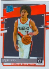 CJ Elleby RC 2020-21 Donruss Optic Basketball Rated Rookie Card #195 Blazers