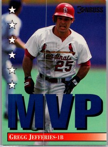 1994 Donruss #12 Gregg Jefferies MVP Very good