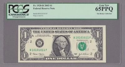 10101011 - TRUE BINARY - PCGS 65 FROM THE RICKEY COLLECTION - DECIMAL #171 - Image 1 of 2