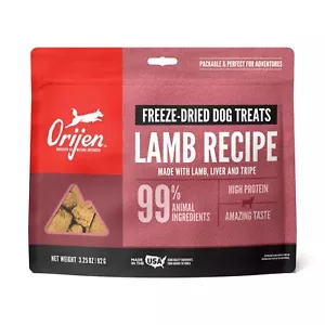 ORIJEN Freeze Dried Lamb Recipe Dog Treats 3.25oz High Protein Snack - Picture 1 of 6
