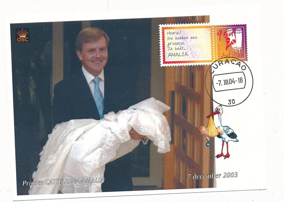 D434062 Antillas Neerlandesas Tarjeta Máxima Realeza Princesa Catalina Amalia Foto 1 de 1