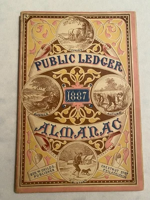 1887 Public Ledger  ALMANACK - Image 1 of 3