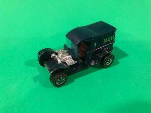 Vintage Hot Wheels Redline 1969 Police 3 Paddy Wagon DARK BLUE BROWN INTERIOR - Picture 1 of 2