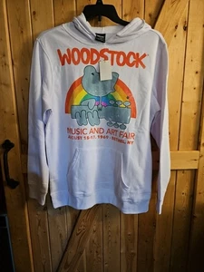 Sudadera de manga larga Woodstock blanca de música y arte Fair talla grande nueva con etiquetas - Imagen 1 de 9