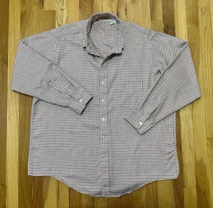 Vtg LL USA Men’s Size XL 17-17 1/2 Long Sleeve Button Down Plaid Shirt Red GUC - Picture 1 of 9