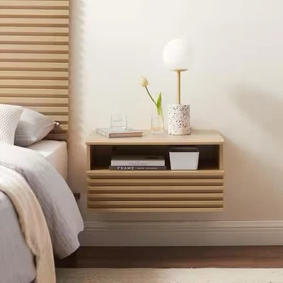 Modway Render Mid-Century Modern Wall-Mount Nightstand in Oak - image 1 of 4