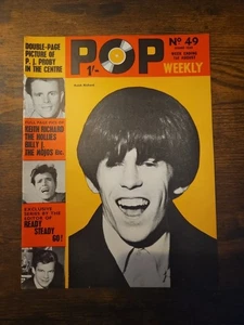 Pop Weekly Magazine Rolling Stones Keith Richards 1964 No.49 - Picture 1 of 2