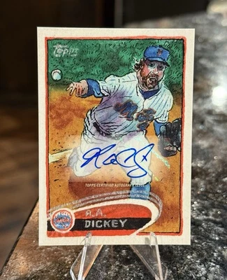 2025 Topps Shoebox Treasures R. A. Dickey #/15 salpicaduras de pintura automático Mets CY Young Foto 1 de 2