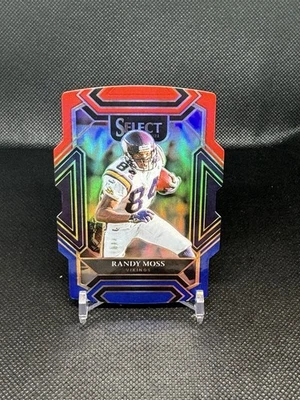 2021 Panini Select - Club Level Randy Moss #237 Red & Blue Prizm Die-Cut - Image 1 of 2
