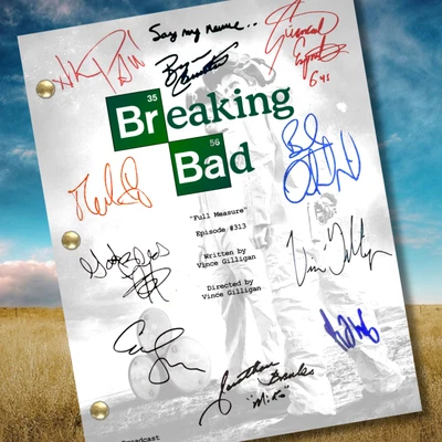 Breaking Bad Script Full Measure Cast Autograph Signed Reprints Season EP Finale - Image 1 of 4
