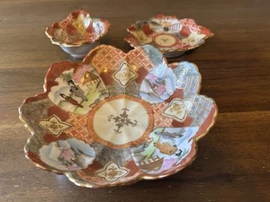 1920’s Era Japanese Kutani Satsuma Open Dishes Set - Picture 1 of 9