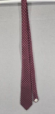 Corbata para hombre Don Loper Beverly Hills, 100 % seda italiana, 57" x 3,5", Borgoña, EE. UU. Foto 1 de 4