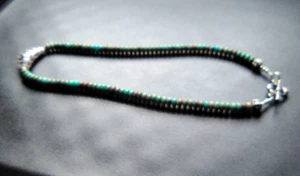 COSTUME JEWELRY - NECKLACE - BLUE - GREEN - 20" LONG OPENED - Picture 1 of 2