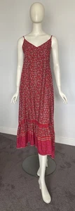 Jaase BNWT Size XL Cherry Red Floral Sleeveless Maxi Kimi Dress Boho Casual  - Picture 1 of 11