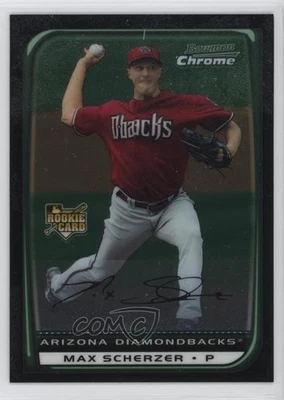 Bowman Draft 2008 cromo Max Scherzer #BDP33 novato radiocontrol Foto 1 de 2