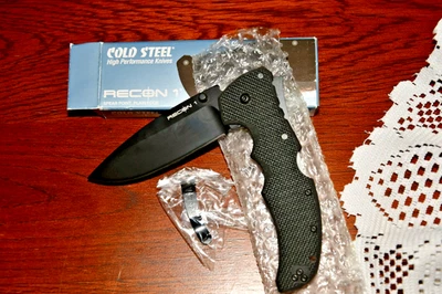 Cold Steel Recon 1 Spear Point #27TLSVG XHP Steel NIB discontinued Tri-Ad Lock - Image 1 of 3