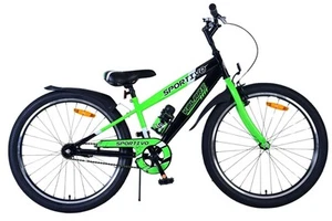 Volare Sportivo Kinderfahrrad für Jungen - 24 Zoll in Schwarz und Grün - Bild 1 von 13