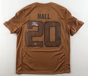 Breece Hall Signed New York Jets Nike Authentic Salute To Service Jersey (BAS) - Picture 1 of 3
