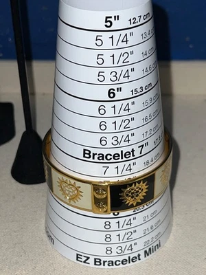 Б/у тренер Тони Duquette золото и черная эмаль сердце браслет - Изображение 1 из 4