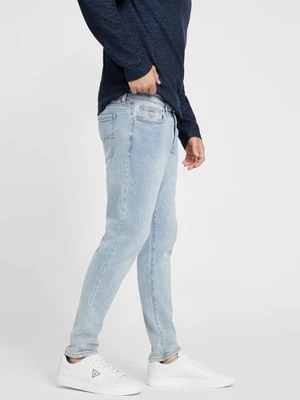 Pantalones de mezclilla ajustados modernos Guess Avalon para hombre azul claro talla 36X30 Foto 1 de 4