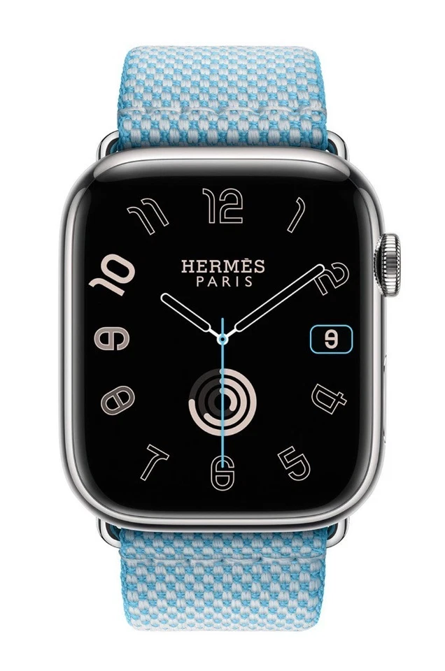 Hermes Apple watch band Bleu Celeste/Ecru  - Image 1 of 4