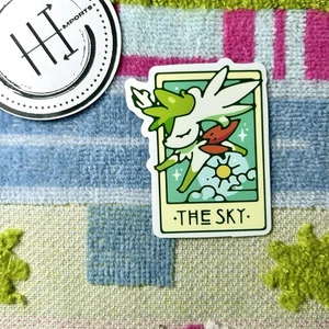 Pokemon Waterproof Vinyl Sticker | Tarot Card Themed Pokémon The Sky Shaymin - Bild 1 von 1