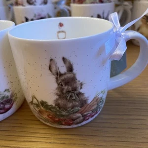BNWT Royal Worcester Wrendale Designs ‘Grow Your Own’ Rabbit Mug By Hannah Dale - Picture 1 of 8