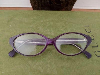 Monturas de gafas Alain Mikli mujer rojas redondas ovaladas púrpura años 90 2168 borde completo Francia Foto 1 de 4