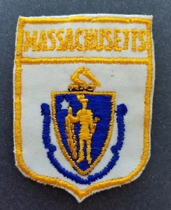 Vintage Massachusetts Flagge Aufnäher Staat Reise Souvenir aus USA - Bild 1 von 4
