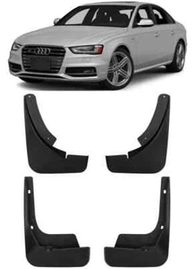 New Full Set Splash Guards Mud Flaps For 2009-2016 Audi A4 S Line S4 B8 - Picture 1 of 5