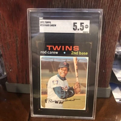 1971 Topps Rod Carew Minnesota Twins SGC 5.5 Baseball Card - Image 1 of 4