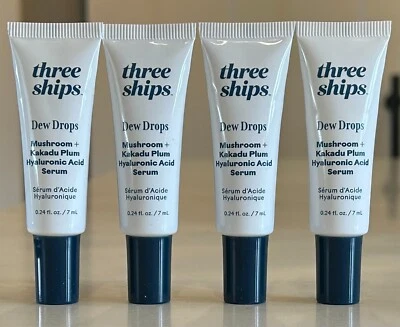 Three Ships Dew Drops Mushroom Plum Hyaluronic Acid Serum (4) 0.96oz/28mL Total - Image 1 of 4