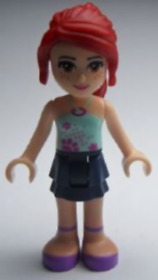 LEGO® - Friends™ - Set 3934 - Mia Dark Blue Layered Skirt Figure (frnd005)