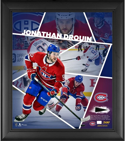 Jonathan Drouin Canadiens FRMD 15x17 Impact Collage w/Piece GU Puck LE/500 Cover