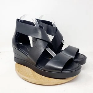 Ecco Keilsandaletten Damen 41 Elevate schwarz Lederriemen Komfortschuhe - Bild 1 von 14