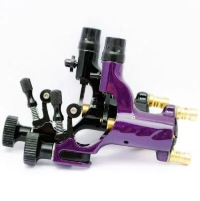 New 2Pcs Black Purple Dragonfly Motor Rotary Tattoo Machine Gun Liner & Shader - Image 1 of 4