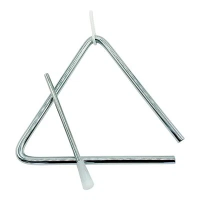 MUSIK GICO GICO Kinder Triangel aus Metall groß 15 x 15 cm mit Klöppel - Schlaginstrument 3