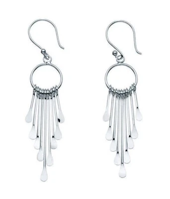 Orecchini A Goccia In Argento Sterling 925 Con Marchio Nuovi In Scatola - Immagine 1 di 3