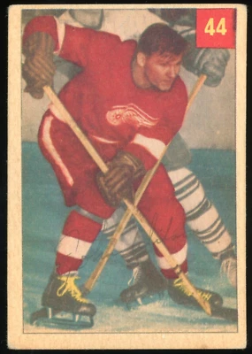 Johnny Wilson 1954-55 Parkhurst Premium Backs #44 Détroit Red Wings VG - Image 1 of 2