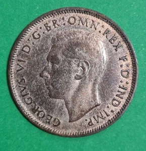 1939 George VI one penny coin #611c - Picture 1 of 2