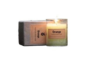 Orange Scented Candle Long-Lasting Fragrance Beautiful Sweet Citrus Fruit Aroma - Picture 1 of 2