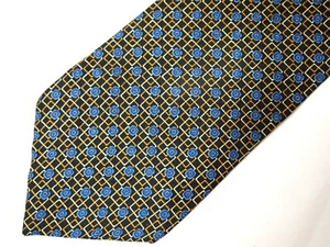 Cravatta cravatta uomo vintage Antoni Collezioni blu oro argento floreale geometrica 58" - Foto 1 di 4