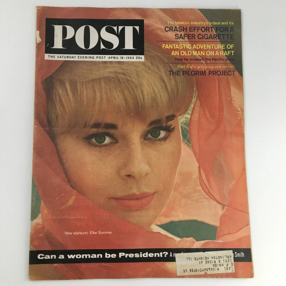 The Saturday Evening Post April 18 1964 New Starburst Elke Sommer Cover Feature - Image 1 of 1