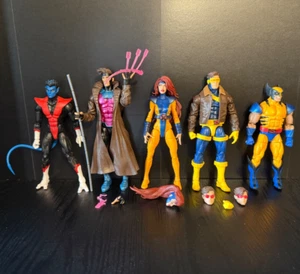 Marvel Legends X Men Figure Lot Wolverine, Jean, Cyclops Nightcrawler & Gambit - Picture 1 of 4