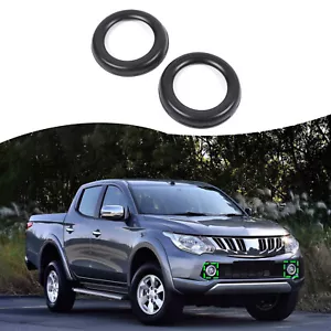 Matte Black Fog Lamp Spot Light Cover Trim For Mitsubishi Triton L200 2015-2018 - Picture 1 of 11