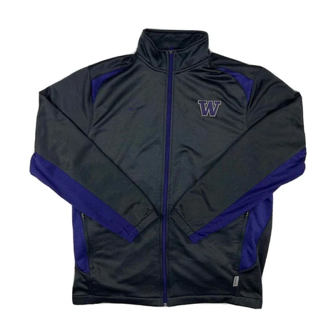 Nike Dri-FIT Washington Huskies Track Jacket Mens Large Activewear Fleece Cover
