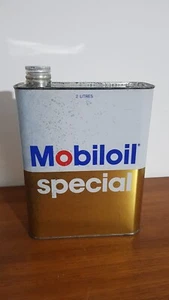 LATTA LATTINA VINTAGE OLIO MOBILOIL SPECIAL - 2 LITRI - VUOTA - Imagen 1 de 6