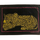 HERMES Paris Cotton Beach Towel Bath Mat Towel  Leopards Black 62 x 87cm